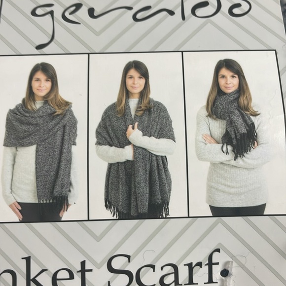 Emanuel Geraldo 2 Pack Blanket Scarf-with Fringe- One Size - Picture 5 of 12